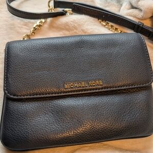 Michael Kors Black Leather Crossbody Bag